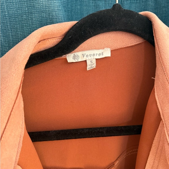 Mauve/Blush Button-Up Shirt Jacket - Picture 4 of 6